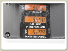 Gas was $5.29.9 per gallon
