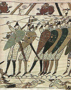 Harold receives an arrow in his eye - Battle of Hastings - The Bayeux Tapestry