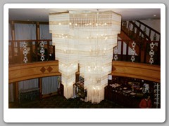 Chandelier in the boat lobby