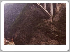 One of the few bridges across the Yangtze River